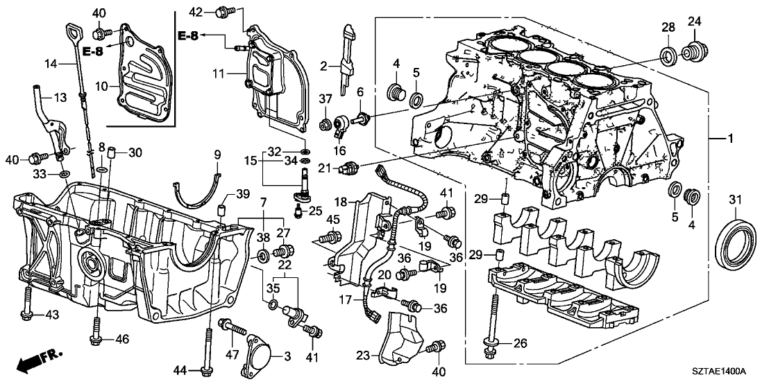 Honda 32743-RBJ-A00 Clamp, Crank Sensor Harness Tube