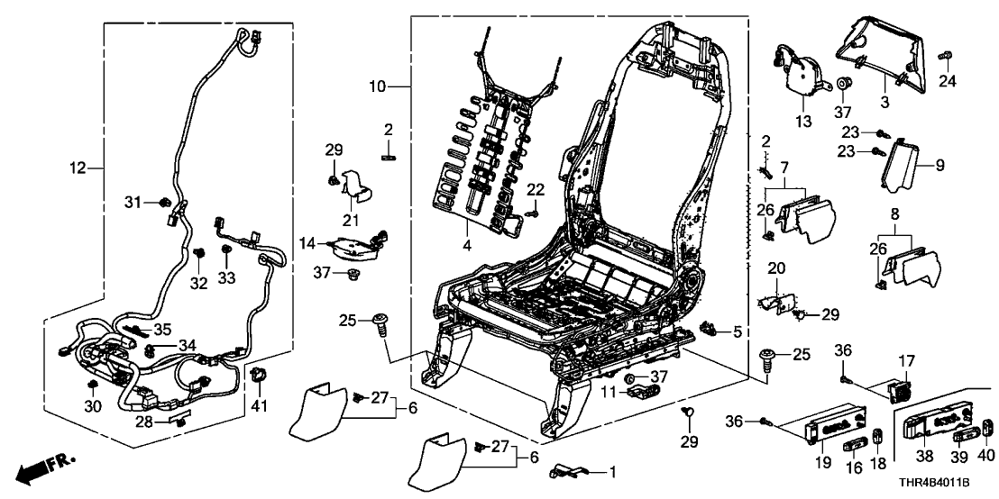 Honda 81507-THR-A01ZB Cover, L. FR. Seat Foot (Outer) *NH900L* (RR) (DEEP BLACK)