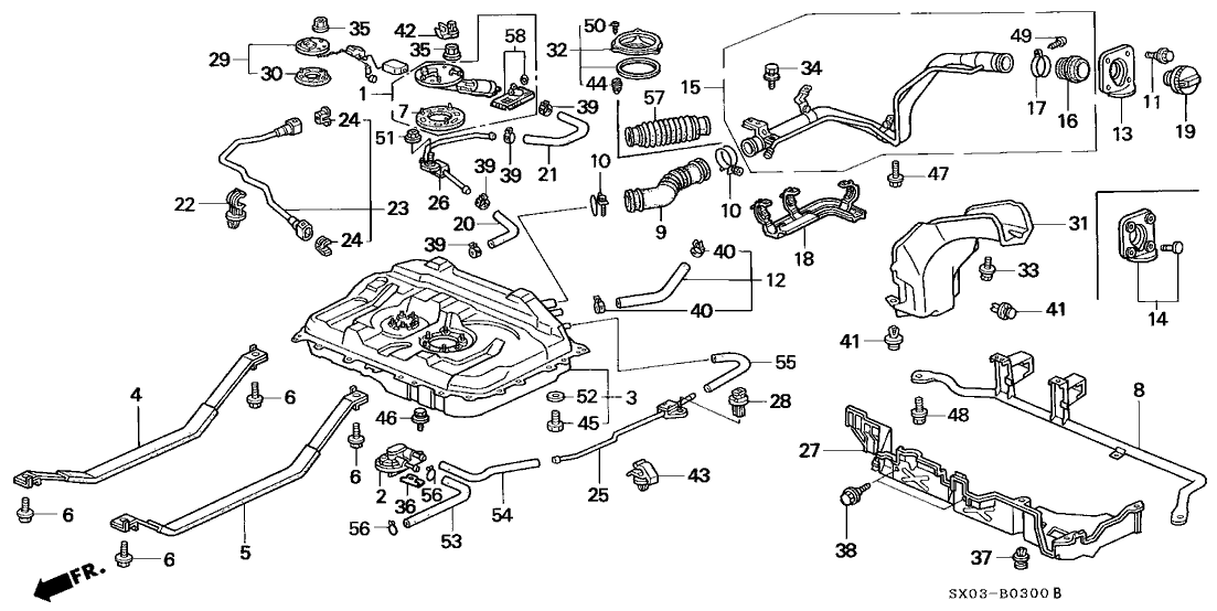 Honda 17651-SX0-A01 Tube, Filler Neck