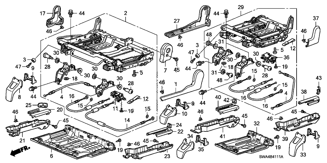 Honda 82295-SWA-A01ZA Cover, R. Rail Lip (Inner) *NH598L* (ATLAS GRAY)