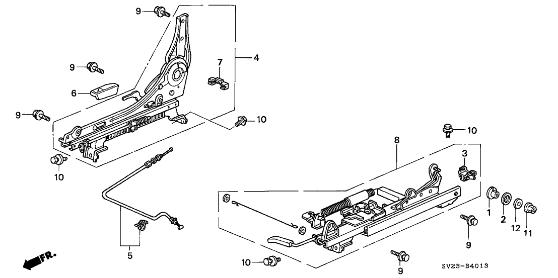 Honda 81165-SV2-A01 Cable, FR. Seat-Back Walk-In