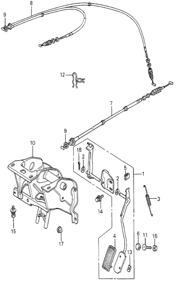 Honda 17810-689-671 Pedal, Accelerator