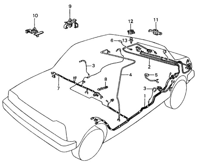 Honda 32107-SA8-675 Wire Harness, Side