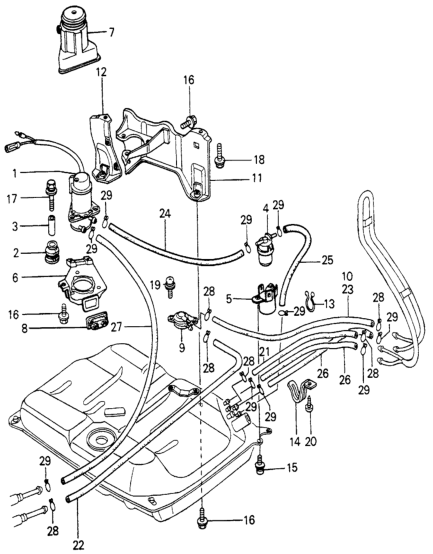 Honda 17551-SA3-960 Bracket, L. RR. Fuel Tank