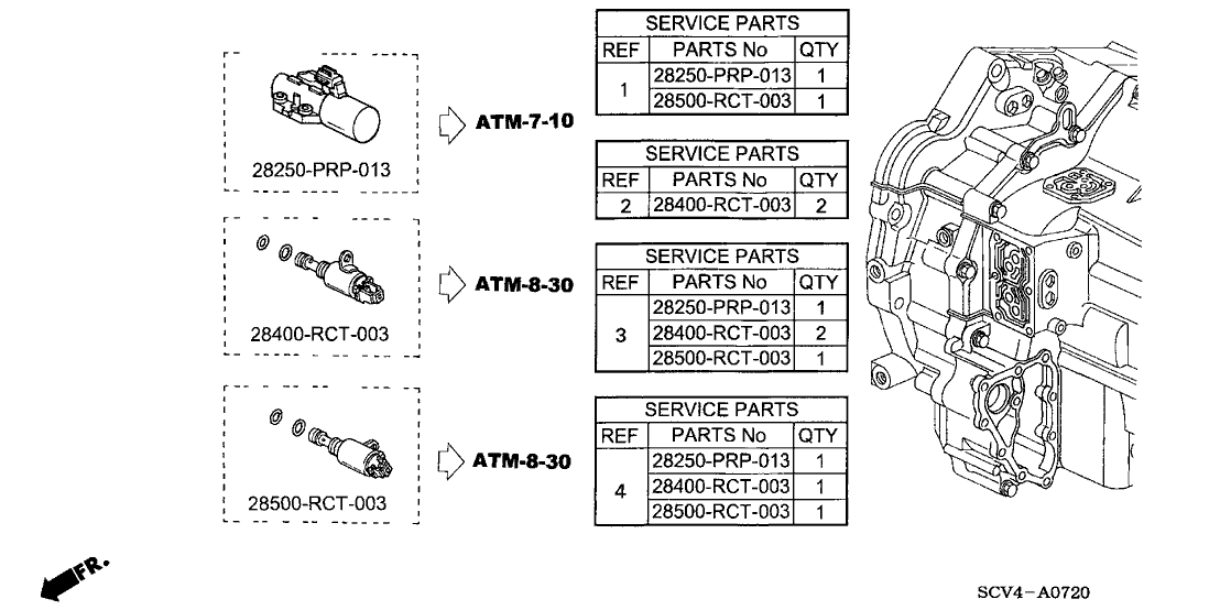 Honda 28015-PZK-306 Solenoid Set B, Shift