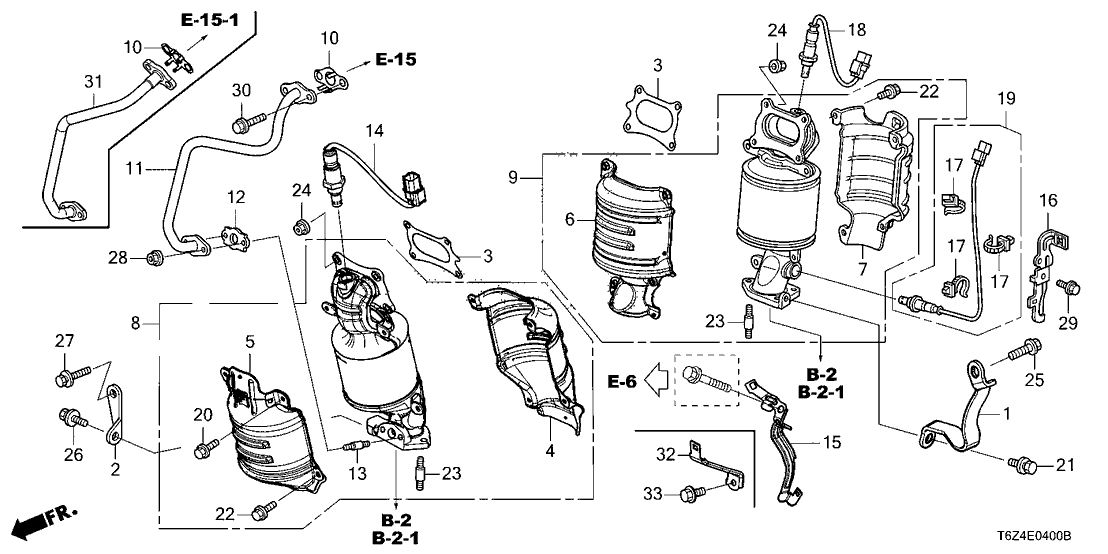 Honda 36534-5J2-A00 Stay, FR. Oxygen Sensor