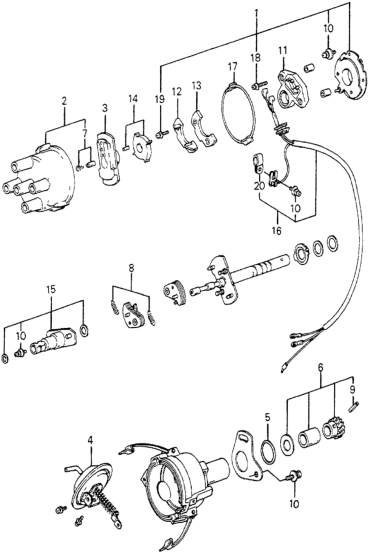 Honda 30127-PB2-005 Shaft Set, Rotor