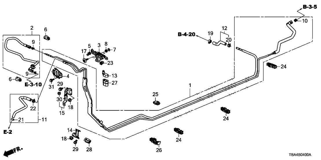 Honda 17761-TBA-A00 Stay A,Fuel Pipe