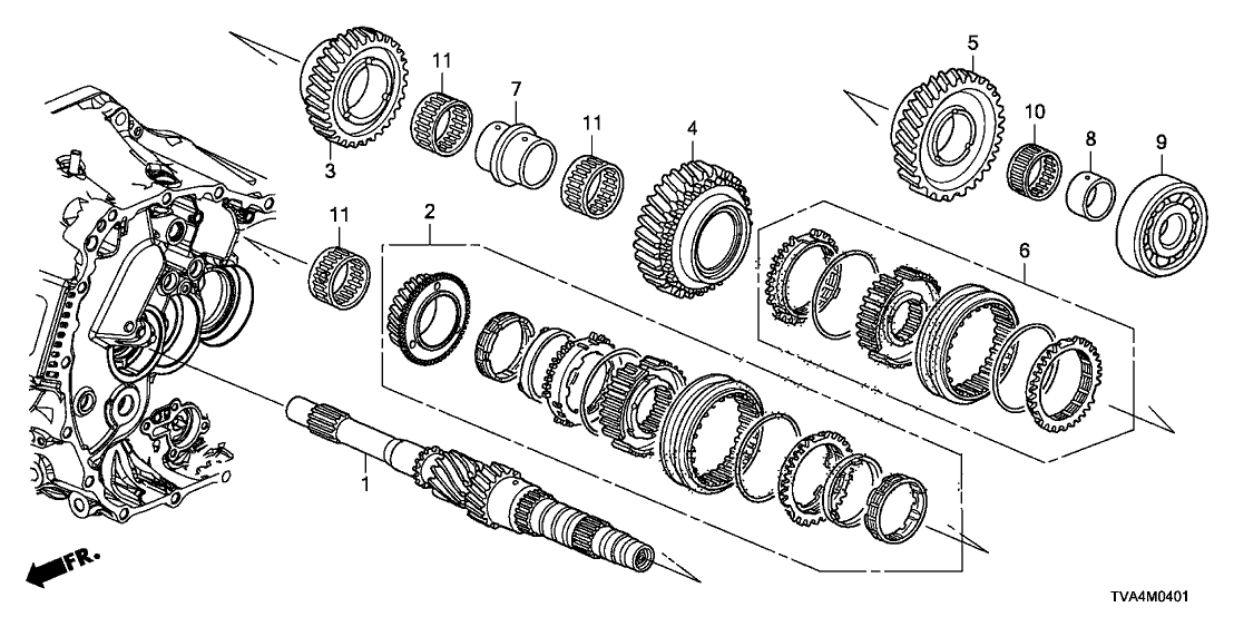 23444-6D9-305 - Genuine Honda Mainshaft Third Gear Set