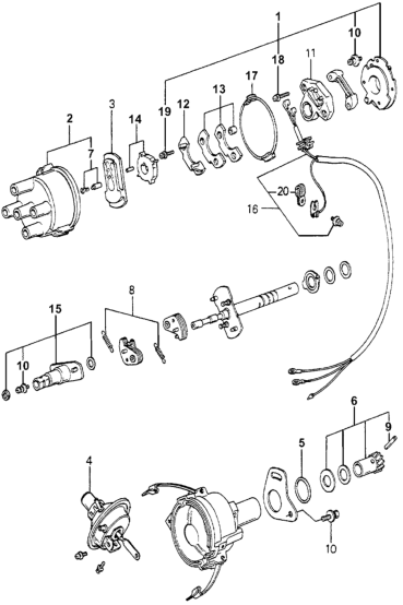 Honda 30127-PB2-671 Shaft Set, Rotor