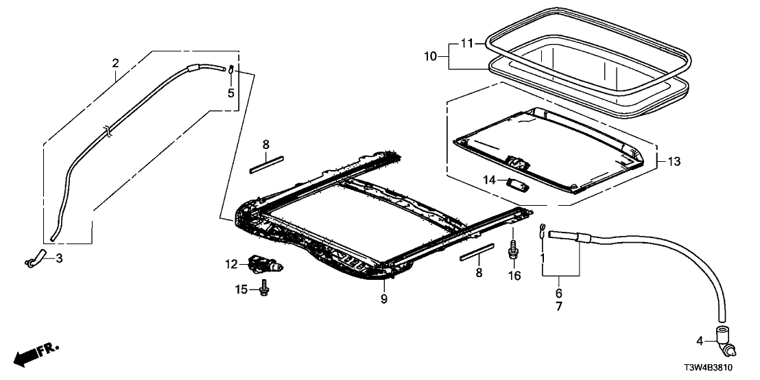 Honda 70060-T3Z-A00 V.Tube,RR Drain