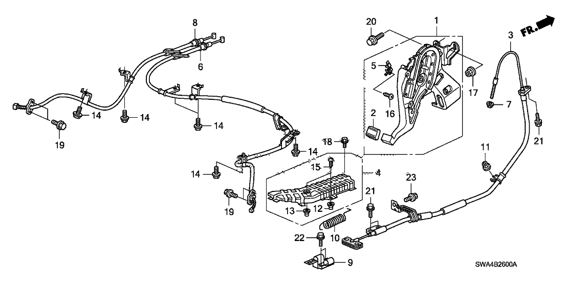 Honda 47100-STK-A03 Pedal Assy., Foot Parking Brake