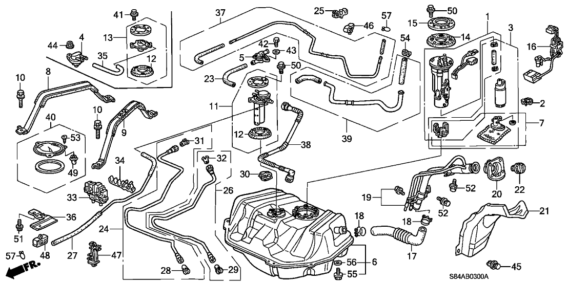 Honda 17702-S84-A00 Tube, Return