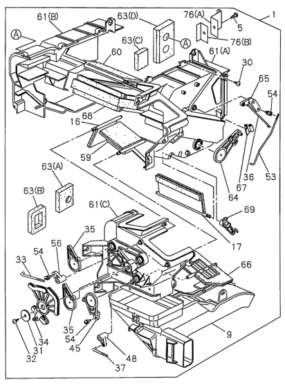 Honda 8-94387-016-0 Shutter, Heater Unit