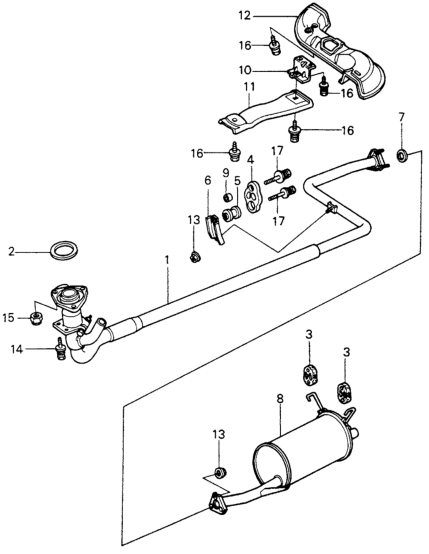 Honda 18242-SA0-000 Bracket B, Exhuast Pipe Mounting