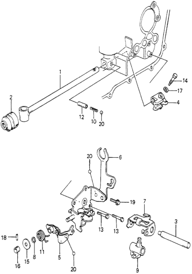 Honda 24310-PB6-020 Rod, Gearshift