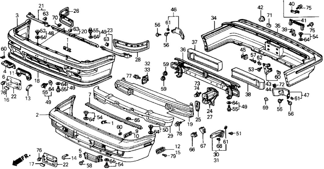 Honda 71108-SF1-A01 Protector, FR. License Plate