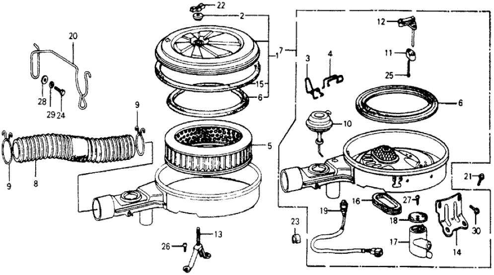 Honda 17210-657-040 Cover, Air Cleaner