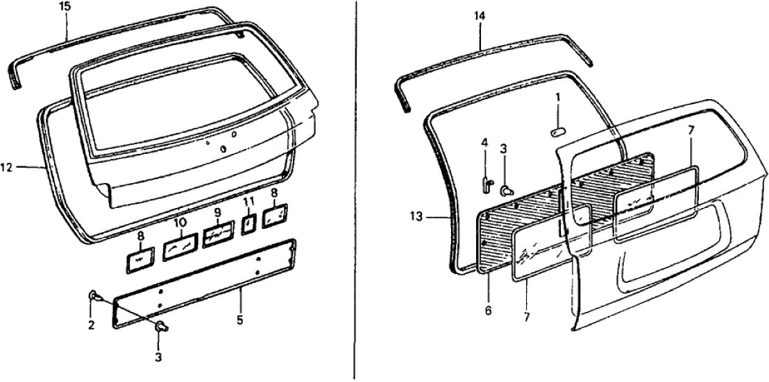 Honda 85862-663-000 Weatherstrip, Tailgate (Outer)