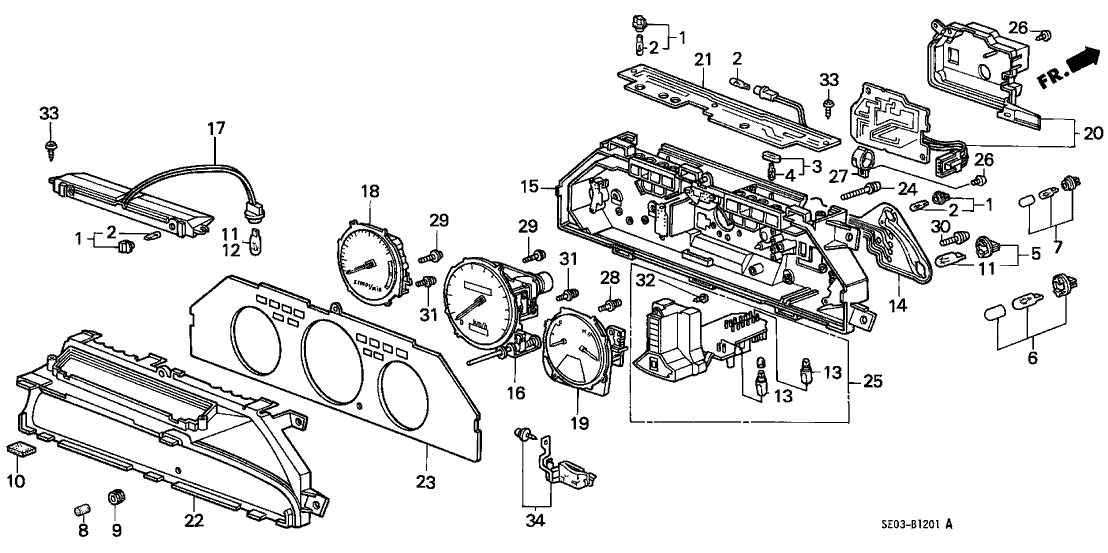 Honda 35508-SA5-003 Bulb & Socket (8V1.2W) (NS)