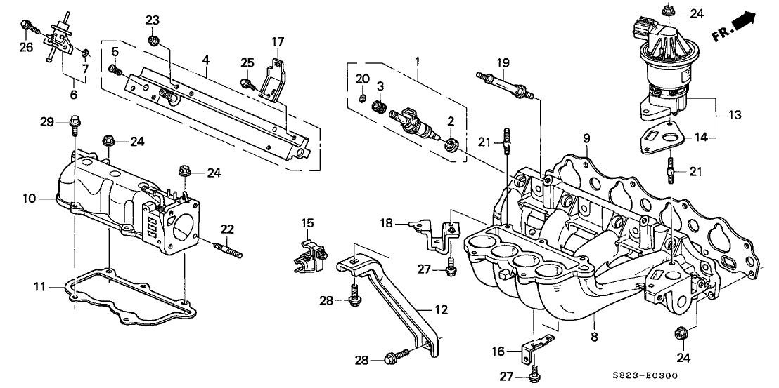 Honda 32753-PAA-A00 Stay E, Engine Harness