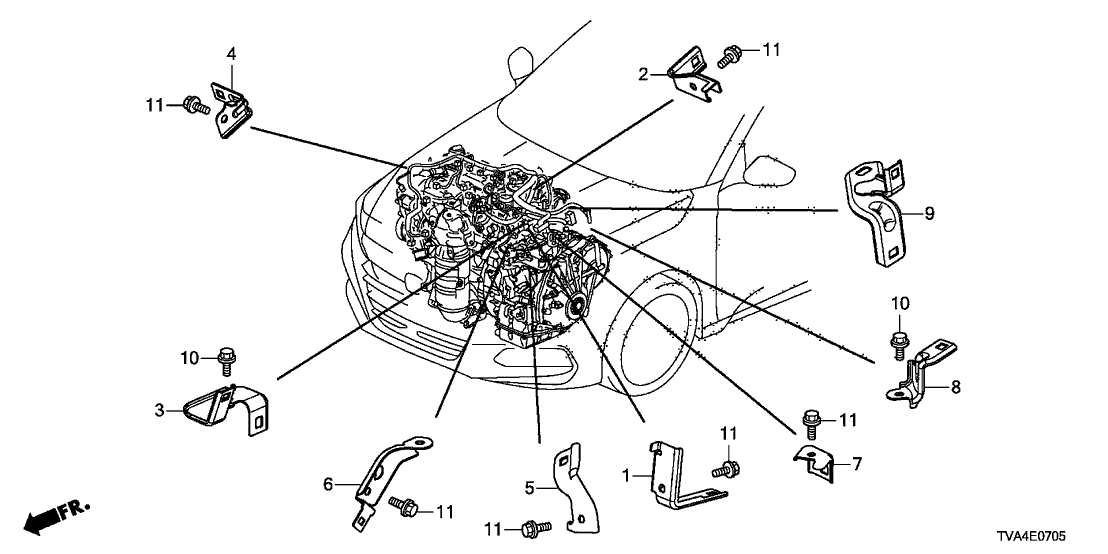 Honda 32742-59B-000 Stay,Dbw RR