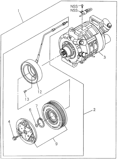 Honda 8-97079-275-0 Pulley, Magnet Clutch