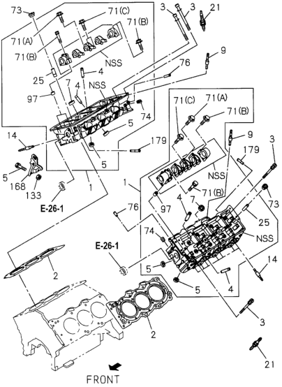 Honda 8-97186-702-0 Cylinder Head Assembly, Driver Side