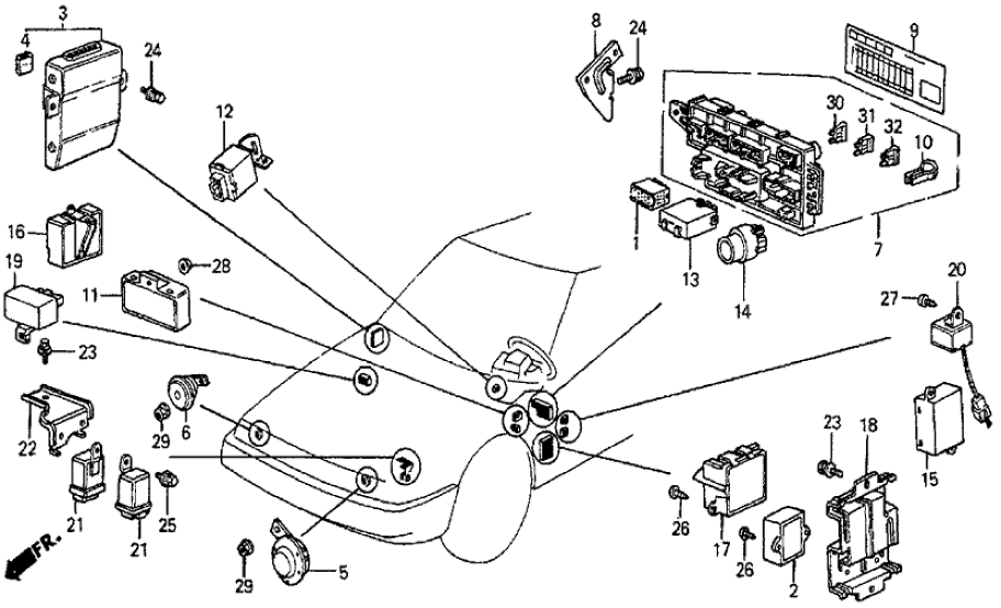 Honda 38200-SB0-676 Box Assembly, Fuse