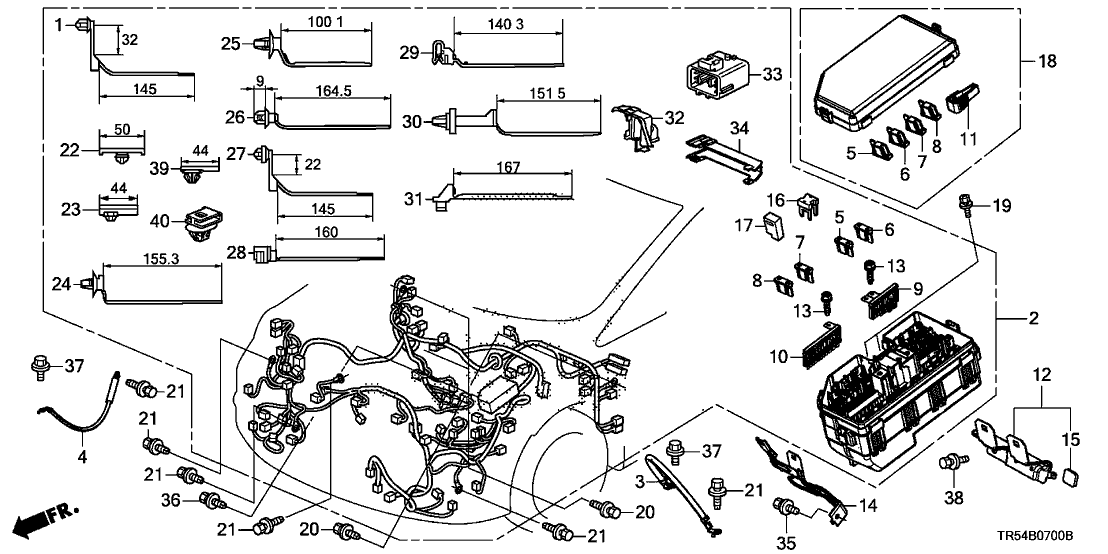 Honda 32200-TR5-A01 Wire Harness, Engine Room