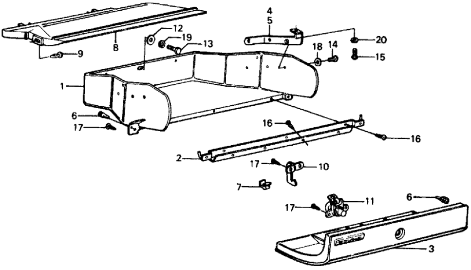 Honda 66406-634-000 Hinge, Glove Box