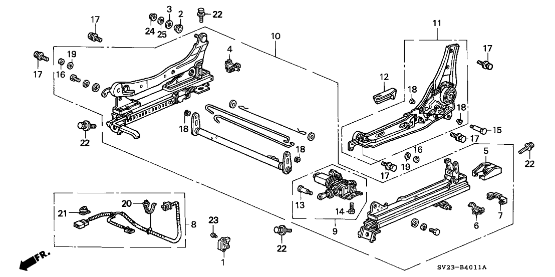 81630-SV2-A12 Honda Left Reclining Adjuster