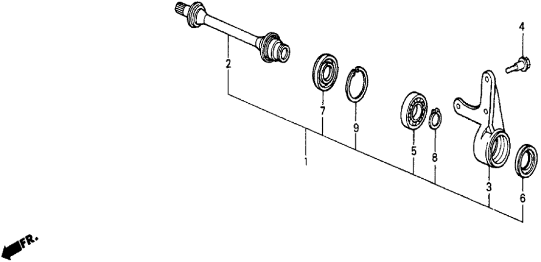 Honda 44511-SD9-010 Support, Half Shaft Bearing