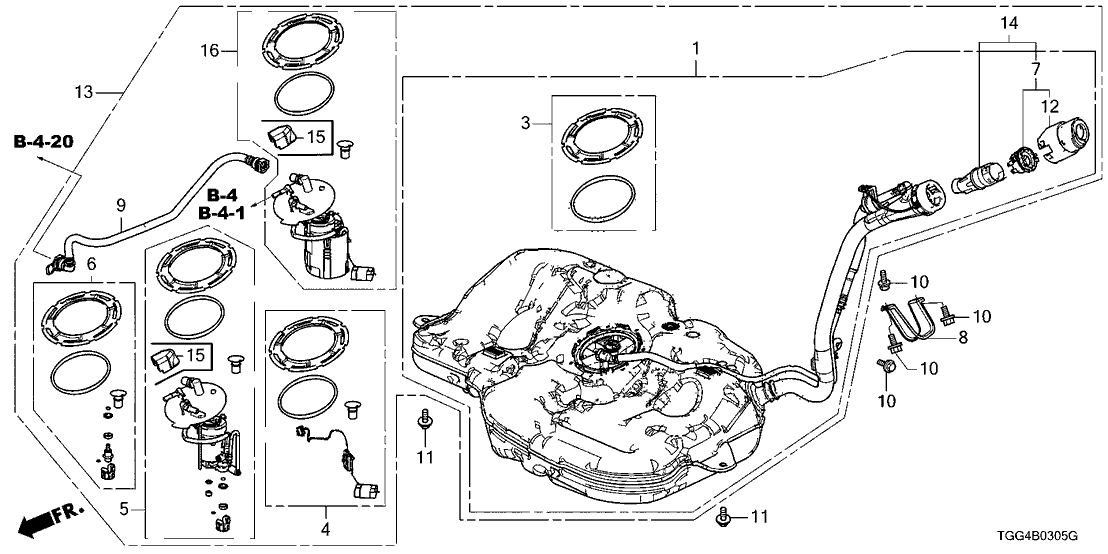 Honda 17044-TGG-A02 Tank, Fuel