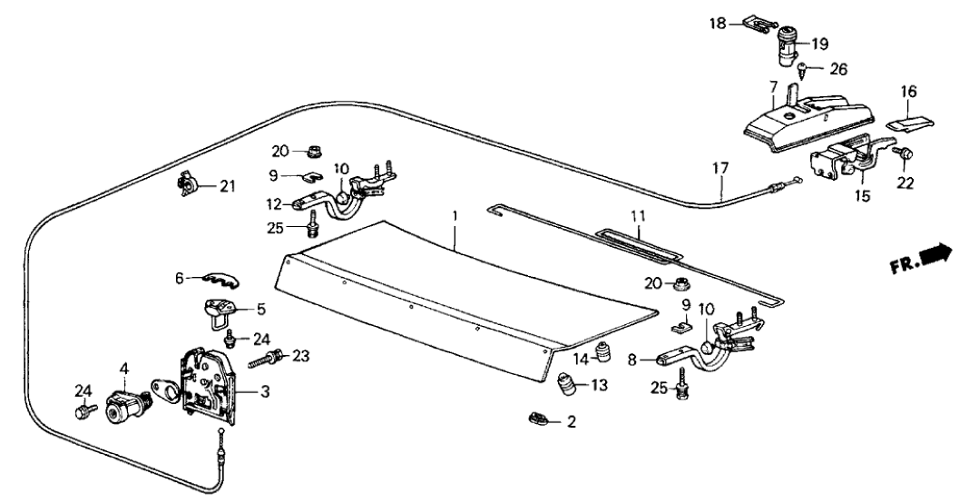 Honda 83418-SB4-000 Cushion, Trunk Hinge