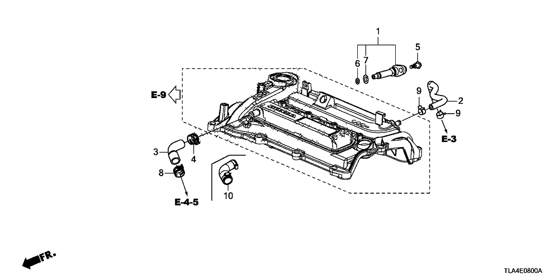 Honda 17152-5PA-A00 TUBE SET, BREATHER