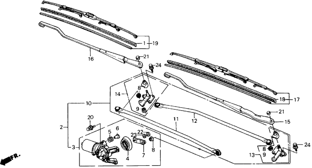 Honda 76500-SF1-A01 Wiper Assy., Windshield (LH)