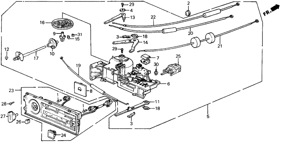 Honda 79543-SH5-A00 Cable, FResh & Recircular Control