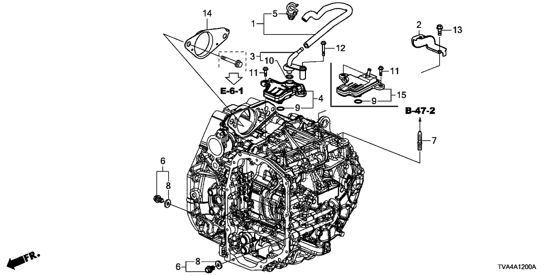 Honda 21320-6B8-000 Tube Assy., Breather