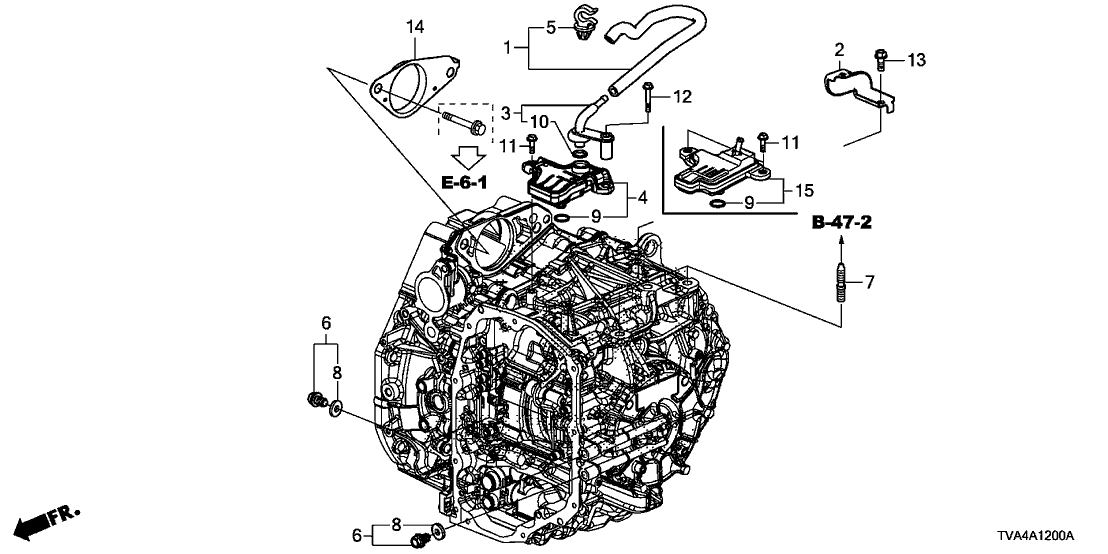 Honda 21330-6B8-000 Stay, Breather Tube