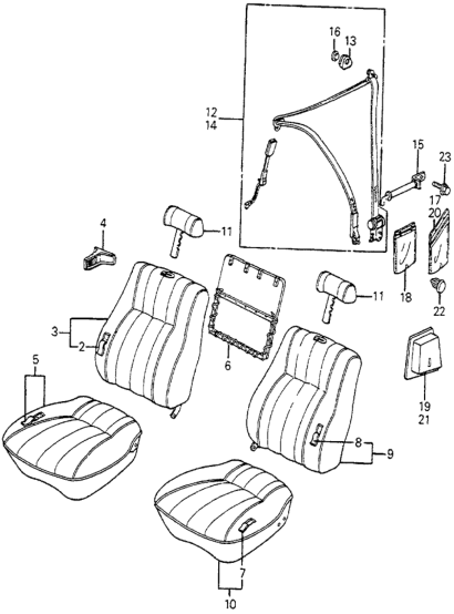 Honda 776A1-SA5-Z01ZB Seat Belt Assembly, Right Front (Palmy Gray)