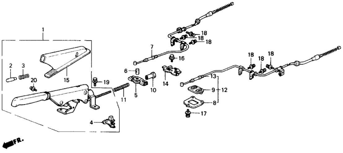 Honda 47105-SH1-000ZE Lever Assy., Parking Brake *YR129L* (URBAN BROWN)