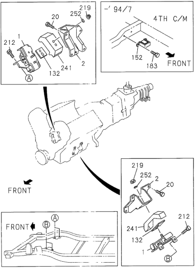 Honda 8-97088-677-0 Foot, R. Engine