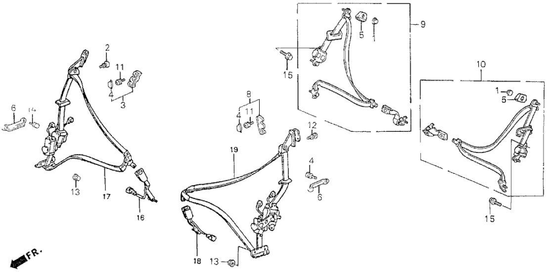 Honda 04818-SF1-A22ZC Outer Set, Seat Belt *YR94L* (Takata) (PALMY SAND)