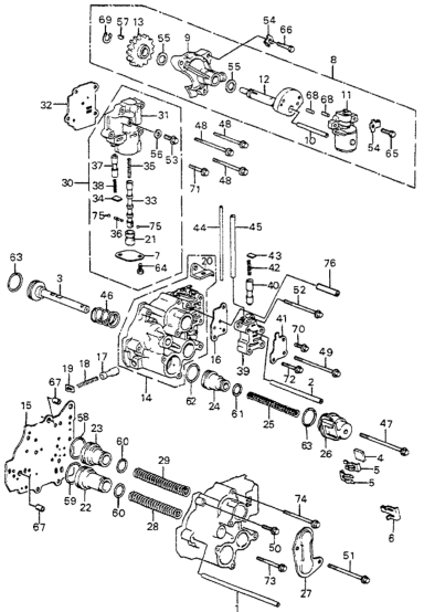 Honda 27576-PC9-010 Piston, Top Accumulator