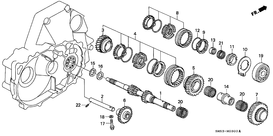 Honda 23441-PX5-E00 Gear, Mainshaft Third