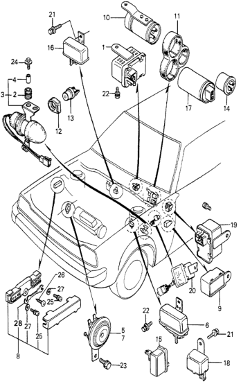 Honda 16760-689-003 Relay Assy., Fuel Cut-Off (Cf-302) (Shindengen)