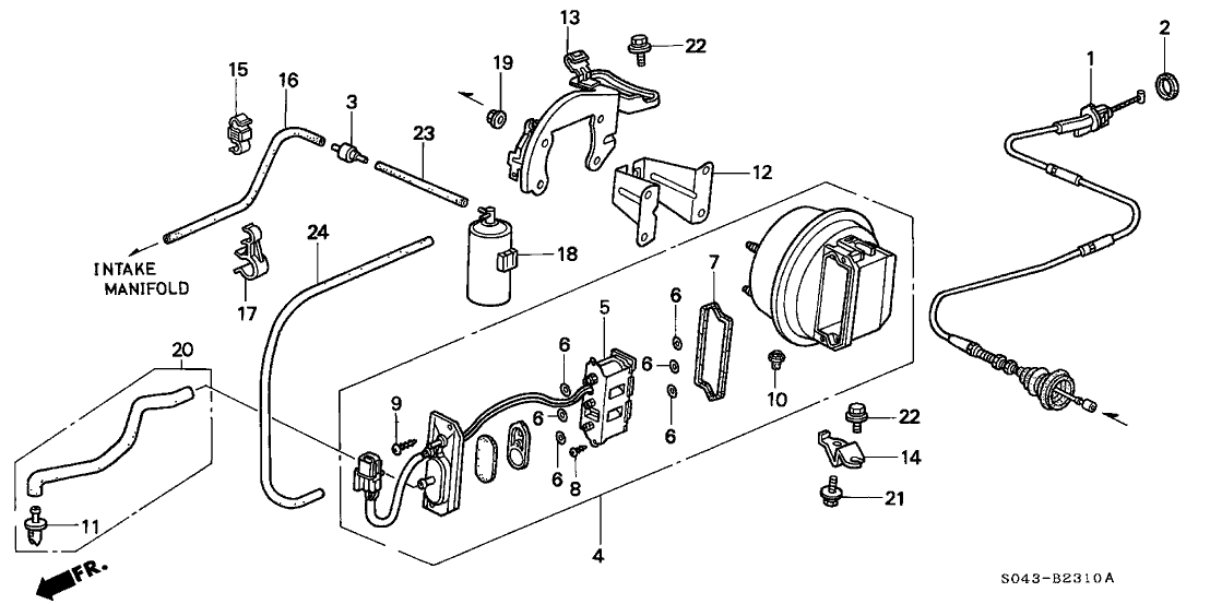 Honda 91426-P2F-A00 Tube, Actuator Vent