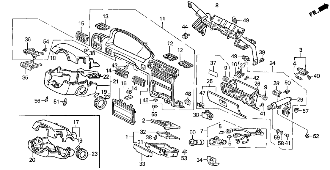 Honda 77363-SM5-A01 Support, Column (Lower)