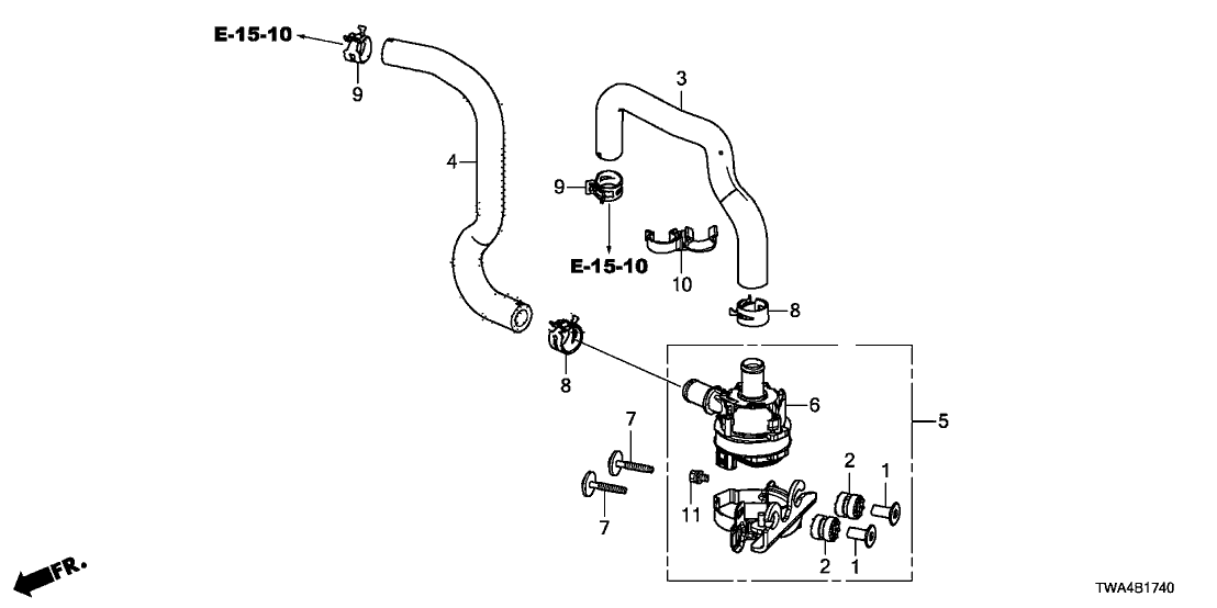 Honda 79960-TWA-A00 Water Pump Assembly